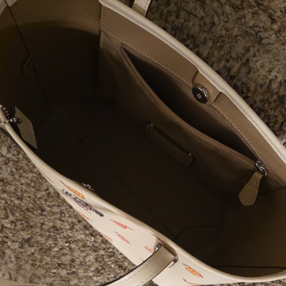 Coach Beige Tote with Colorful Snail Design - Picture 4 of 6